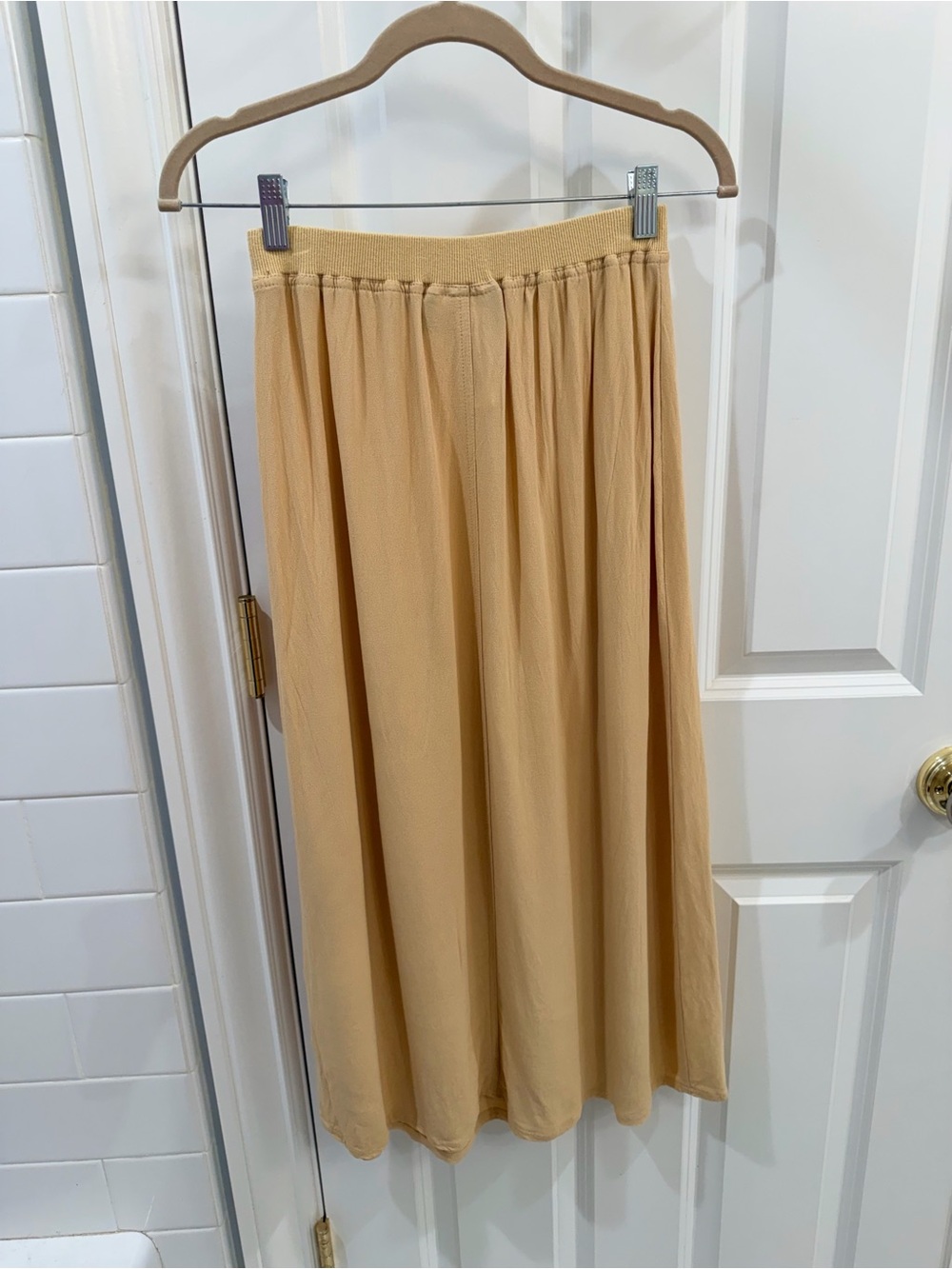 Vintage Carole Little 2-Piece Rayon Set | Minimalist Boho Camel Tan Sz 2 / 4 P - Picture 11 of 15